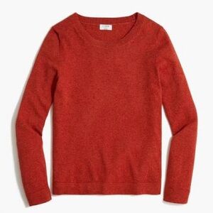 J. Crew Cotton-wool Blend Teddie Crewneck Sweater Small F5199 Rust Red Orange